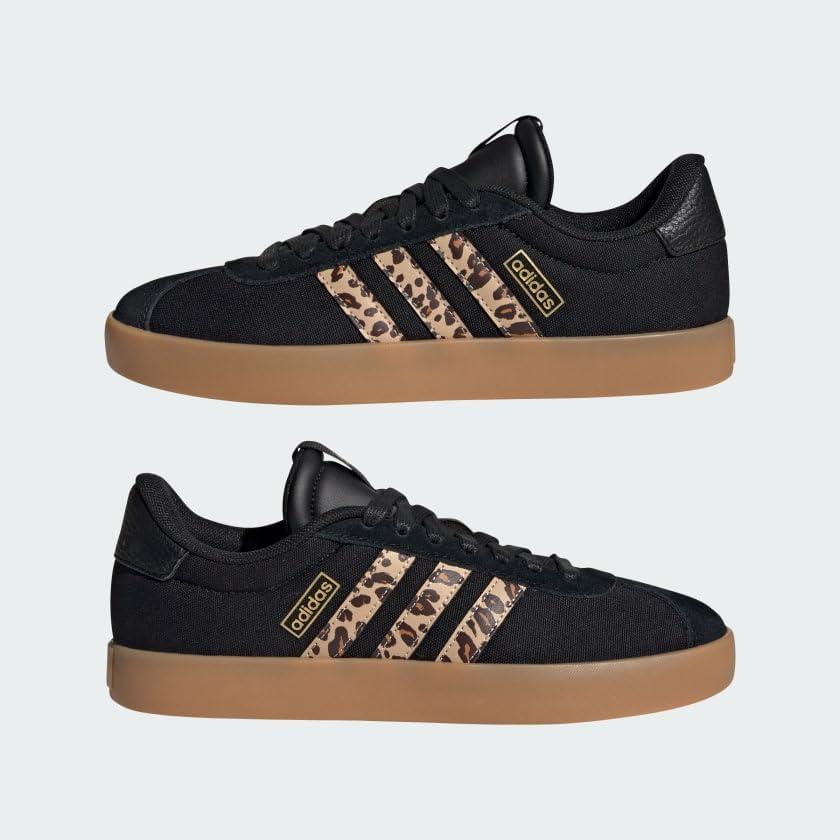 imageadidas Womens VL Court 30 SneakerBlackShadow BrownMatte Gold