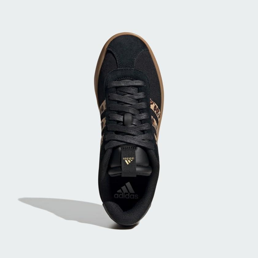 imageadidas Womens VL Court 30 SneakerBlackShadow BrownMatte Gold