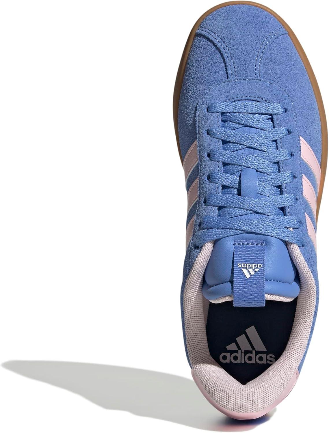 imageadidas Womens VL Court 30 SneakerBlue FusionClear PinkSilver Metallic