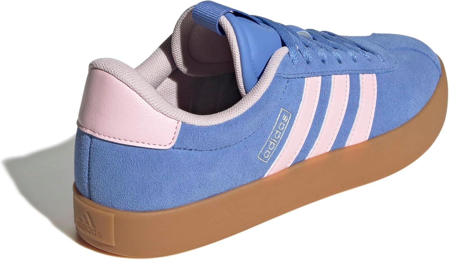 imageadidas Womens VL Court 30 SneakerBlue FusionClear PinkSilver Metallic