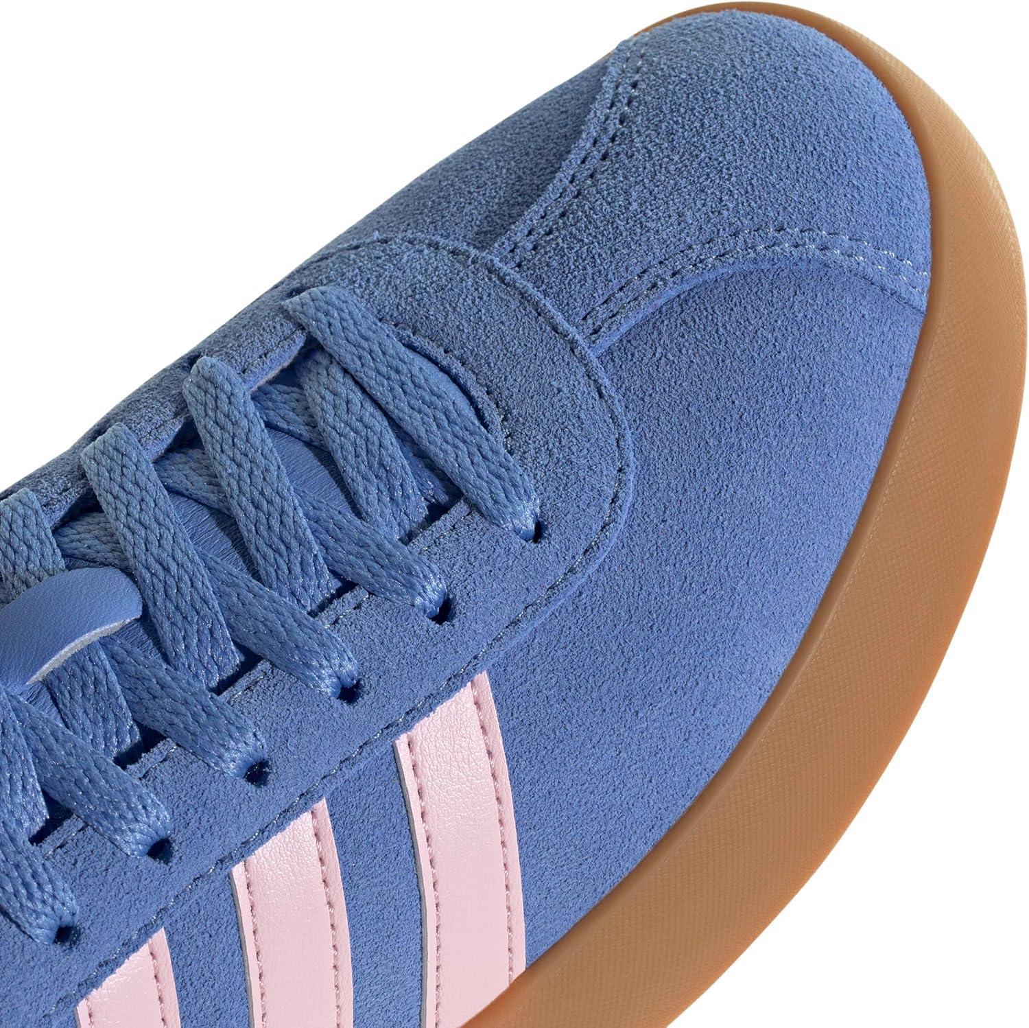 imageadidas Womens VL Court 30 SneakerBlue FusionClear PinkSilver Metallic