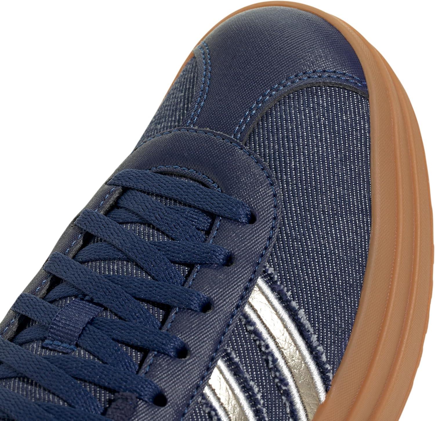 imageadidas Womens VL Court 30 SneakerDark BlueCyber MetallicAurora Ink