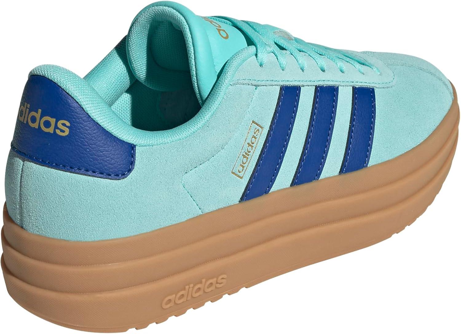 imageadidas Womens VL Court 30 SneakerFlash AquaTeam Royal BlueGold Metallic