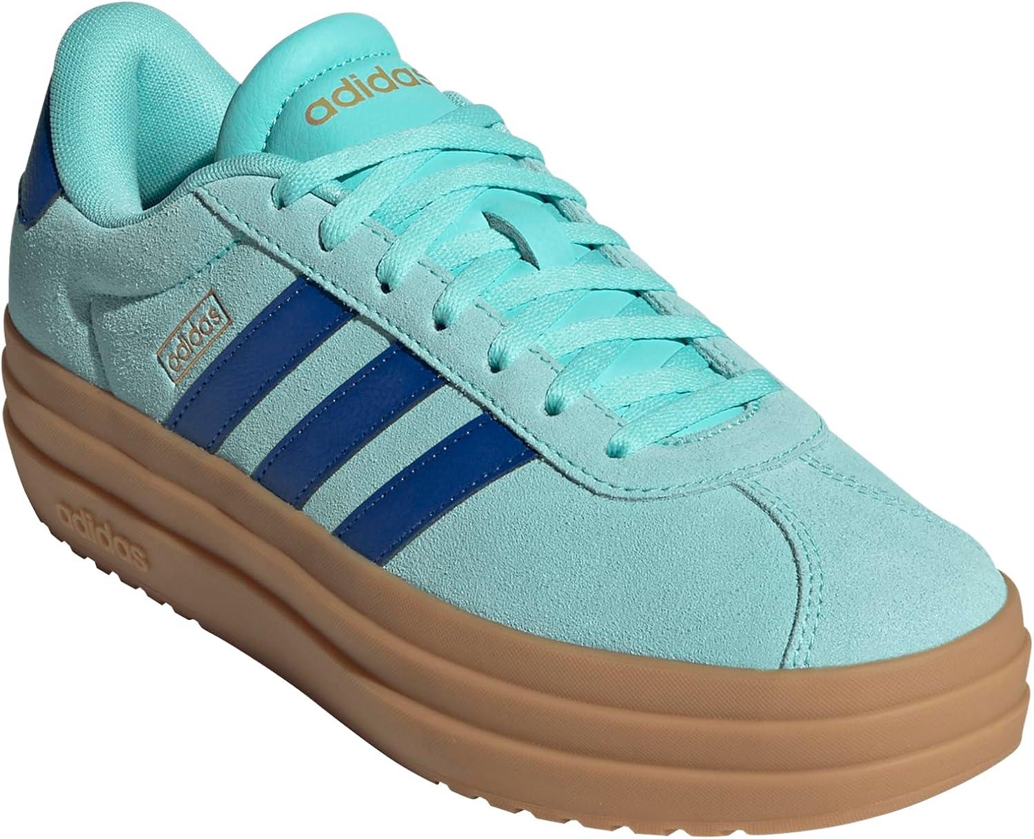 imageadidas Womens VL Court 30 SneakerFlash AquaTeam Royal BlueGold Metallic