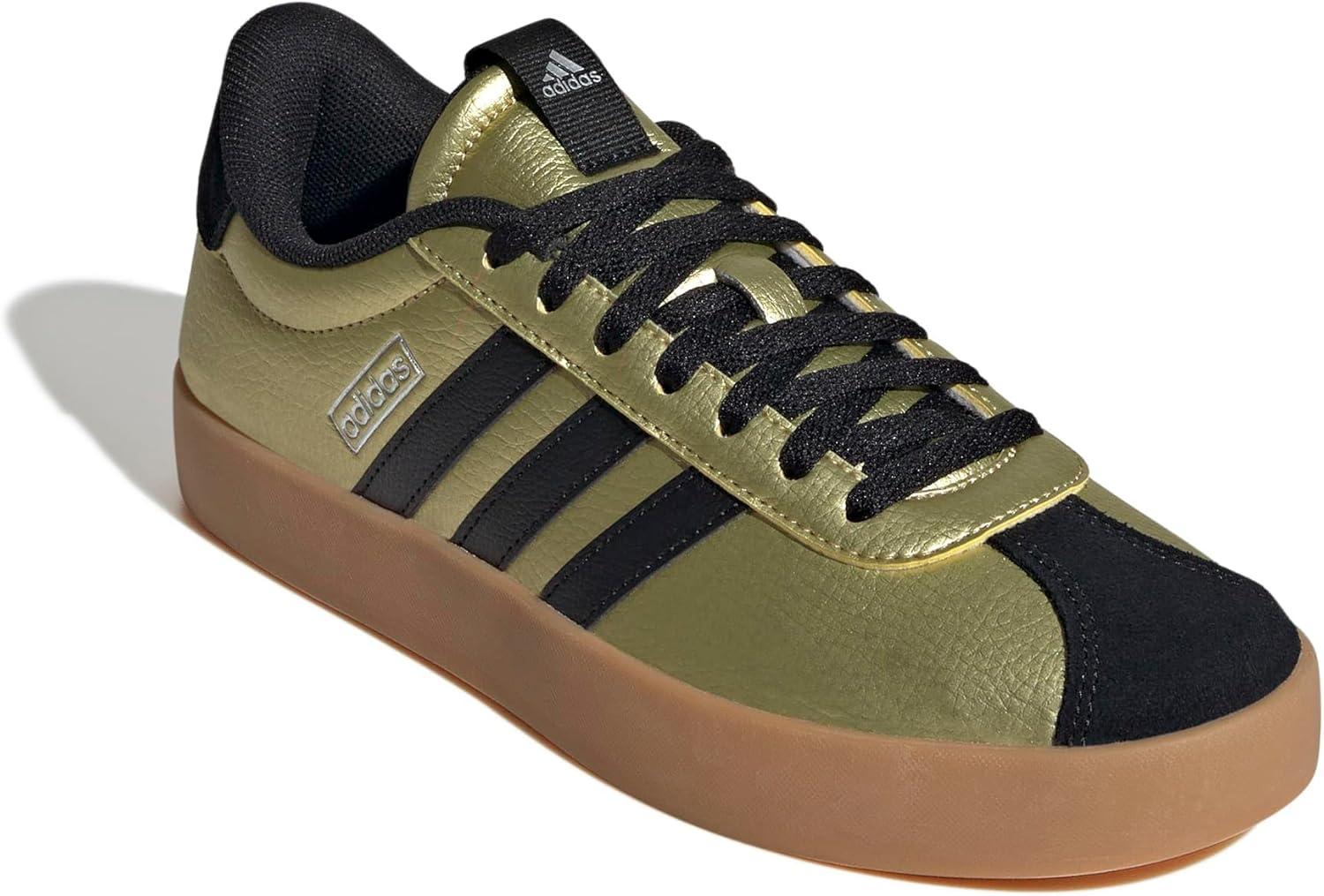 imageadidas Womens VL Court 30 SneakerGold MetallicBlackWhite