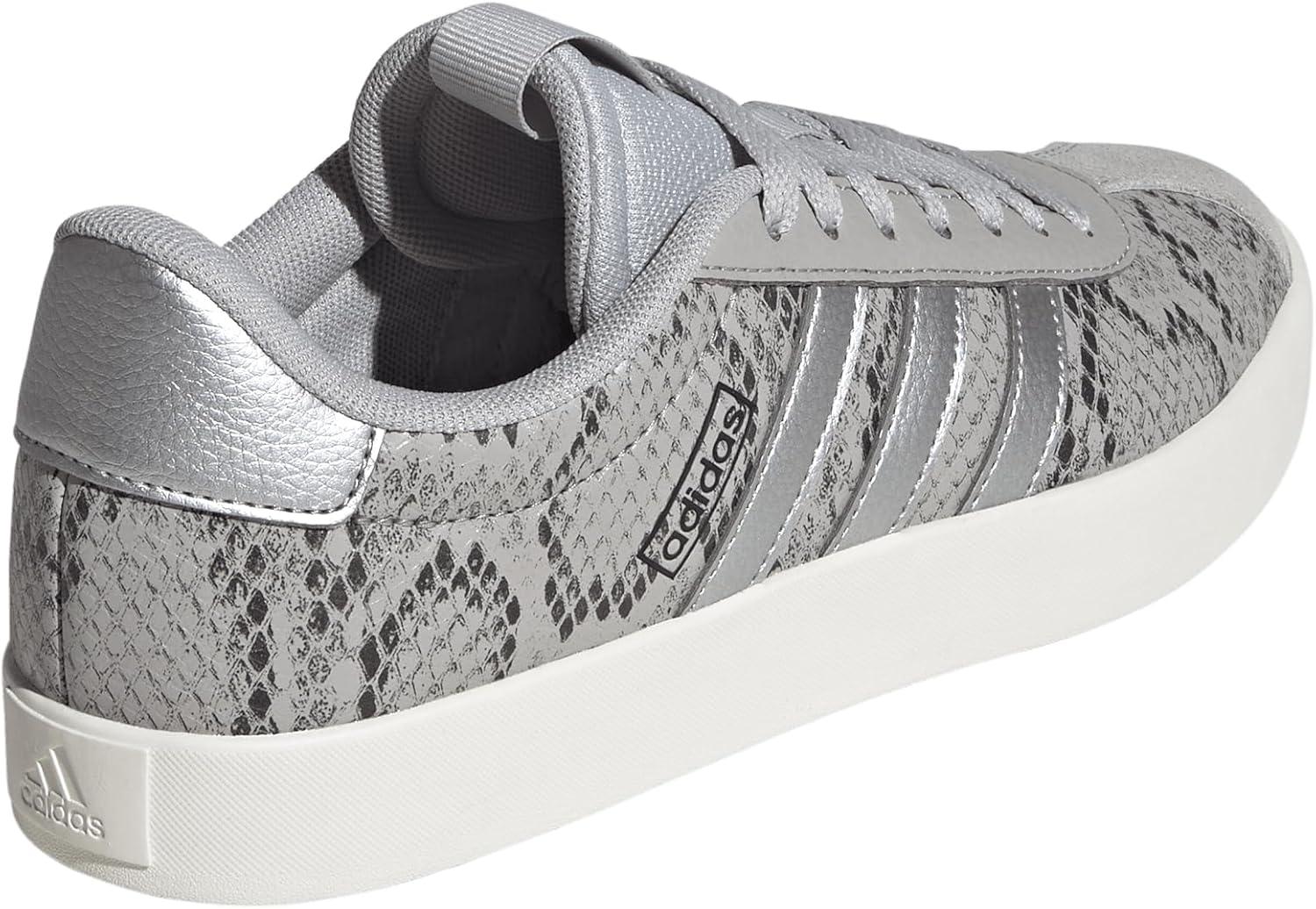 imageadidas Womens VL Court 30 SneakerGreySilver MetallicOff White