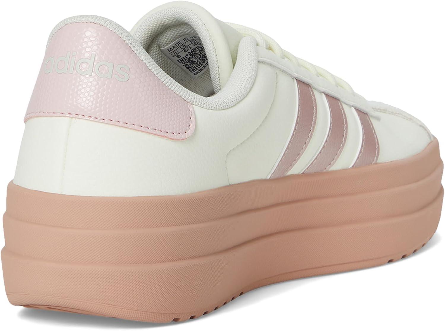 imageadidas Womens VL Court 30 SneakerIvorySandy Pink MetSandy Pink