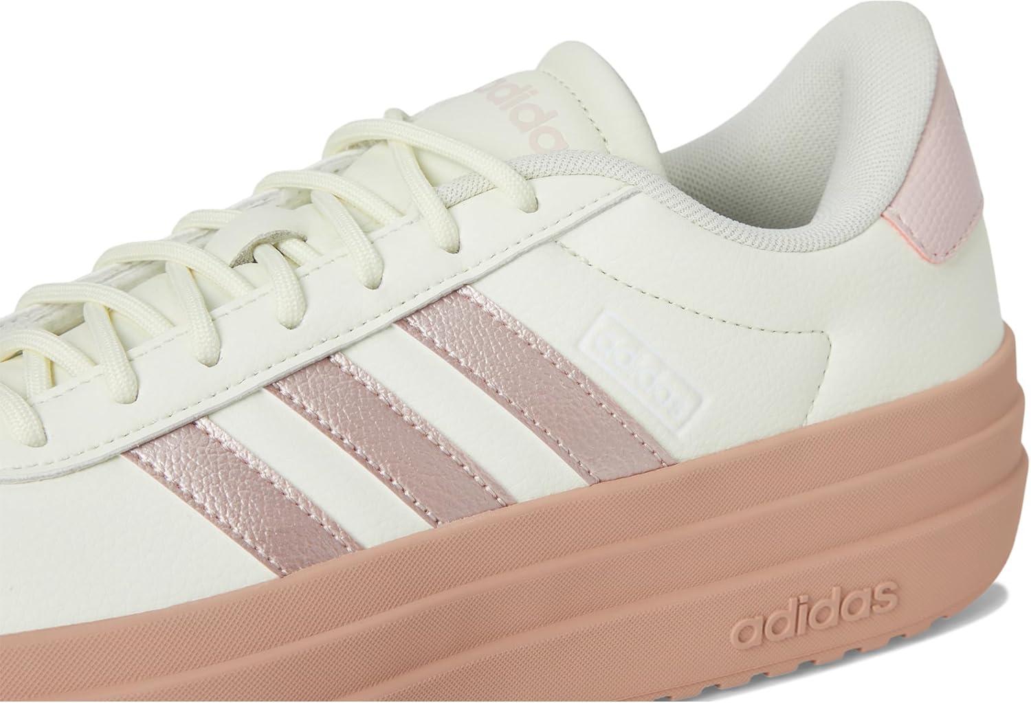 imageadidas Womens VL Court 30 SneakerIvorySandy Pink MetSandy Pink