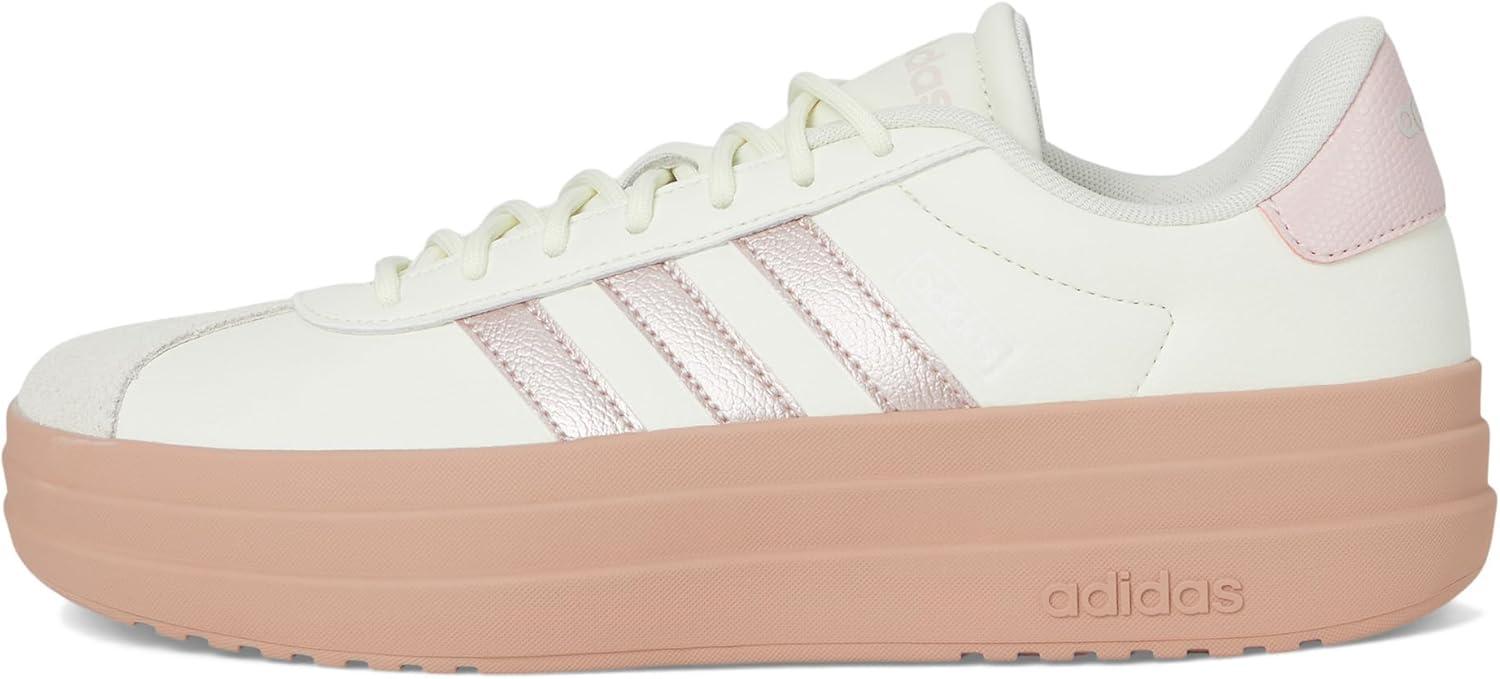 imageadidas Womens VL Court 30 SneakerIvorySandy Pink MetSandy Pink