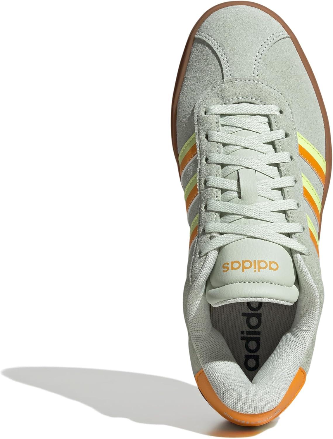 imageadidas Womens VL Court 30 SneakerLinen GreenCrew OrangeYellow