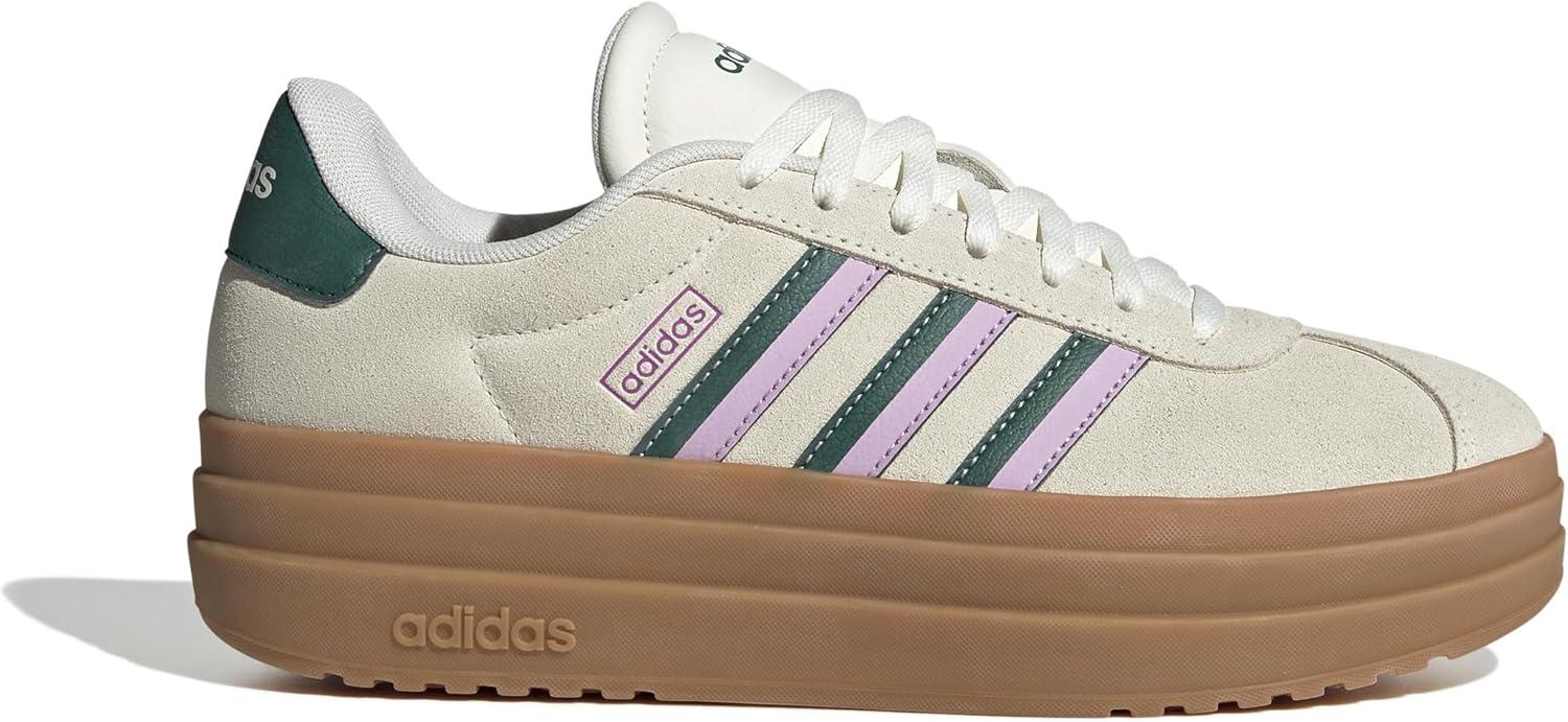 imageadidas Womens VL Court 30 SneakerOff WhiteCollegiate GreenBliss Lilac