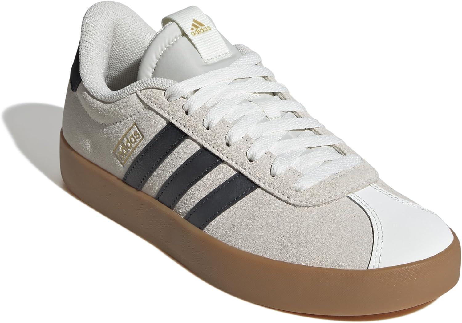 imageadidas Womens VL Court 30 SneakerOff WhiteGreyGold Metallic