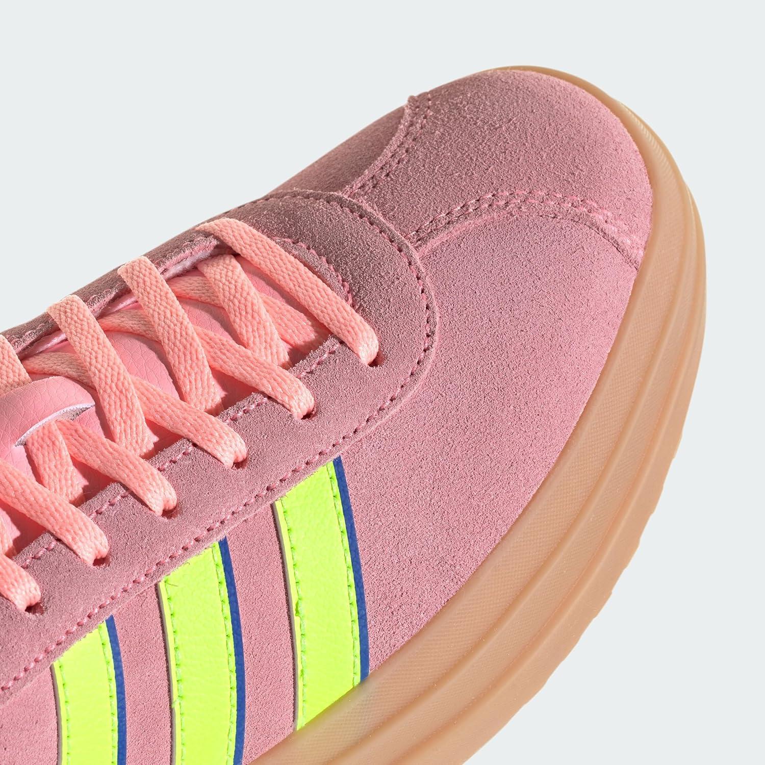 imageadidas Womens VL Court 30 SneakerPink SparkLucid LemonLucid Blue