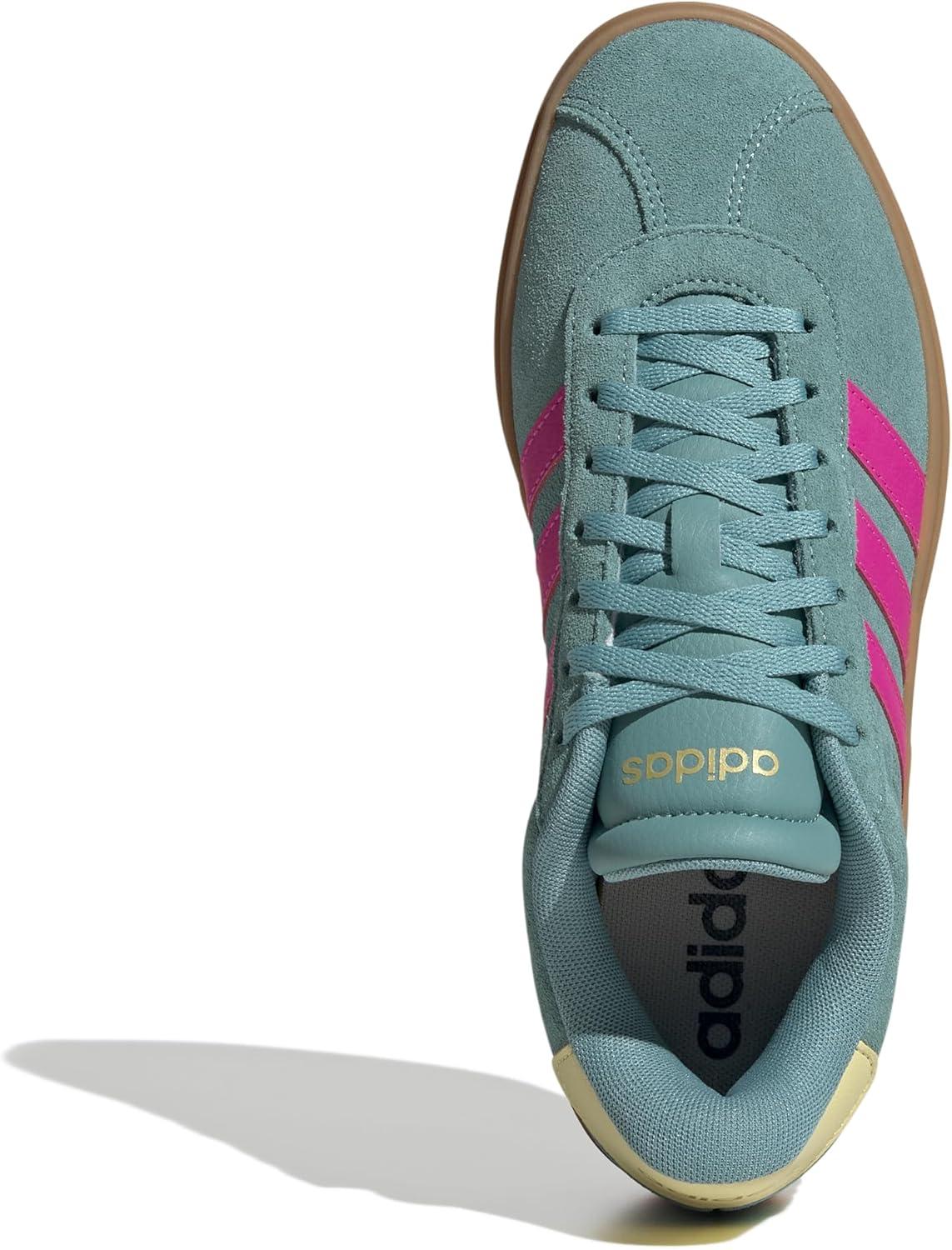 imageadidas Womens VL Court 30 SneakerPowder TealShock PinkPowder Yellow
