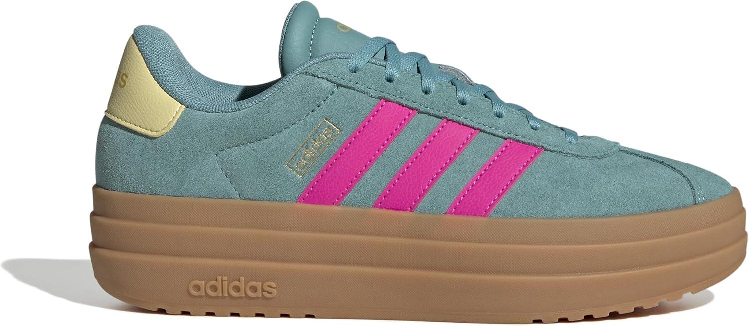 imageadidas Womens VL Court 30 SneakerPowder TealShock PinkPowder Yellow