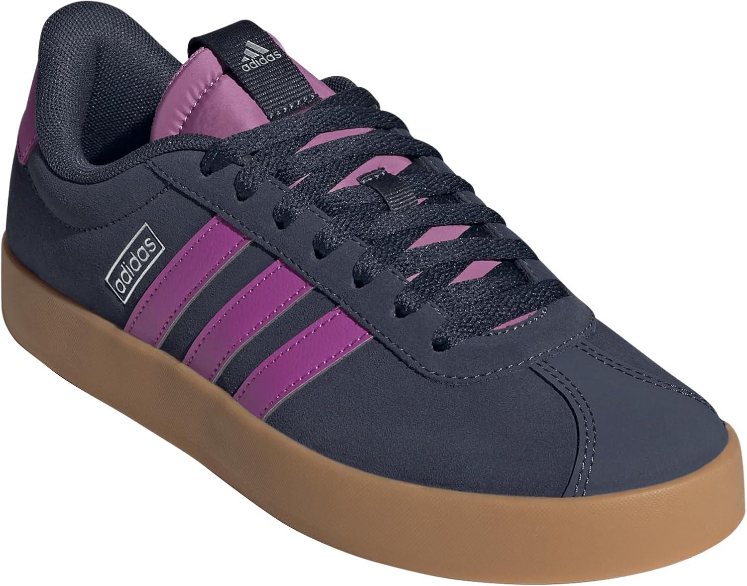 imageadidas Womens VL Court 30 SneakerShadow NavyPurple BurstSilver Metallic