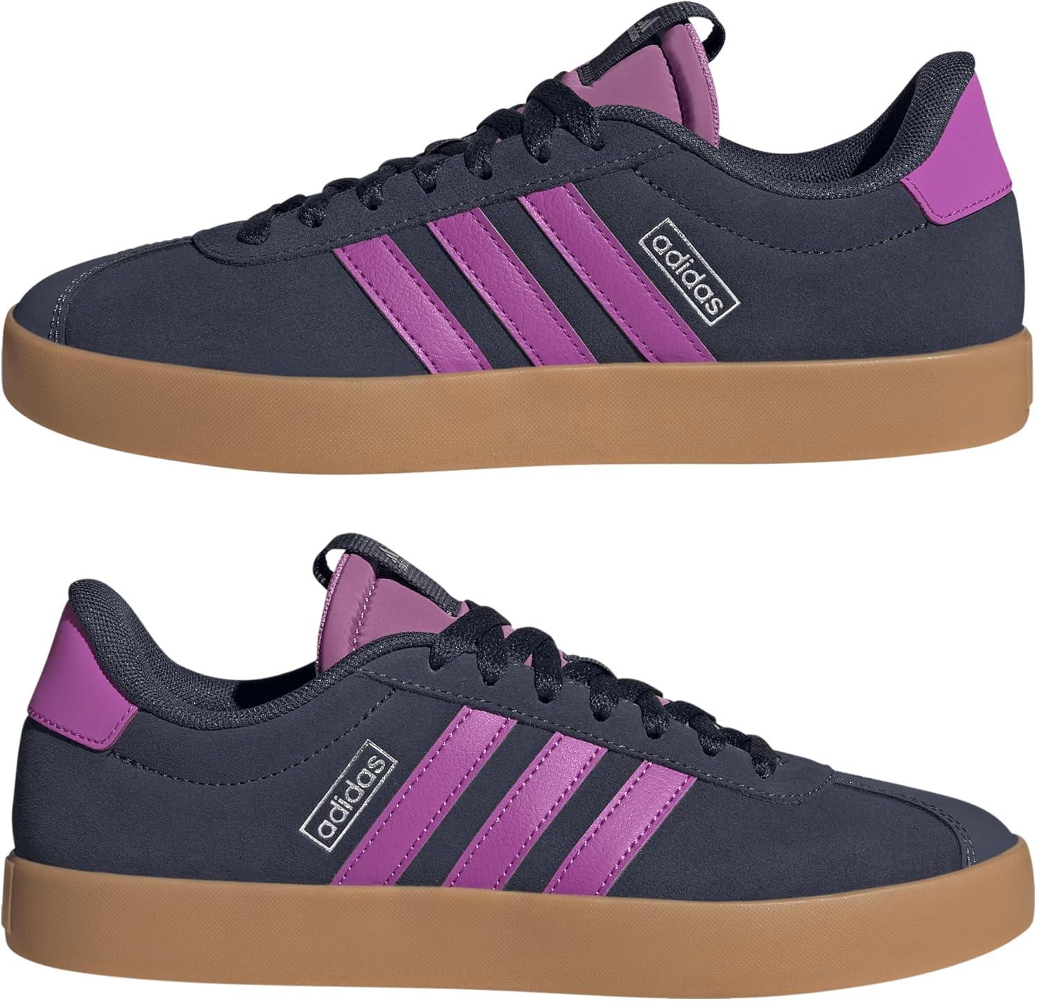 imageadidas Womens VL Court 30 SneakerShadow NavyPurple BurstSilver Metallic