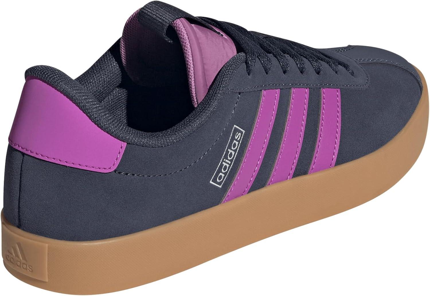 imageadidas Womens VL Court 30 SneakerShadow NavyPurple BurstSilver Metallic