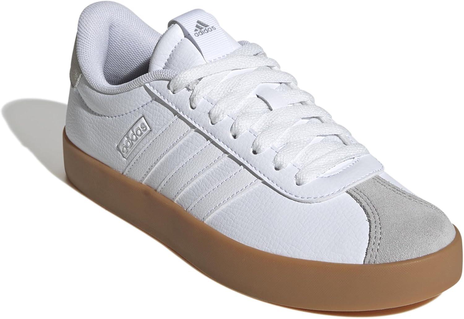 imageadidas Womens VL Court 30 SneakerWhiteWhiteSilver Metallic