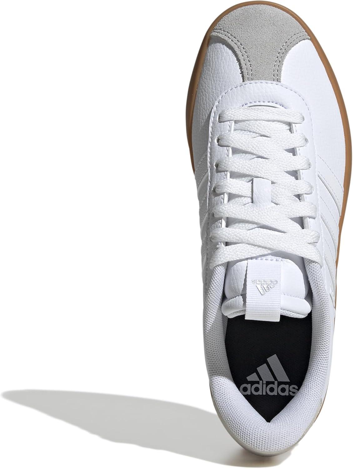 imageadidas Womens VL Court 30 SneakerWhiteWhiteSilver Metallic