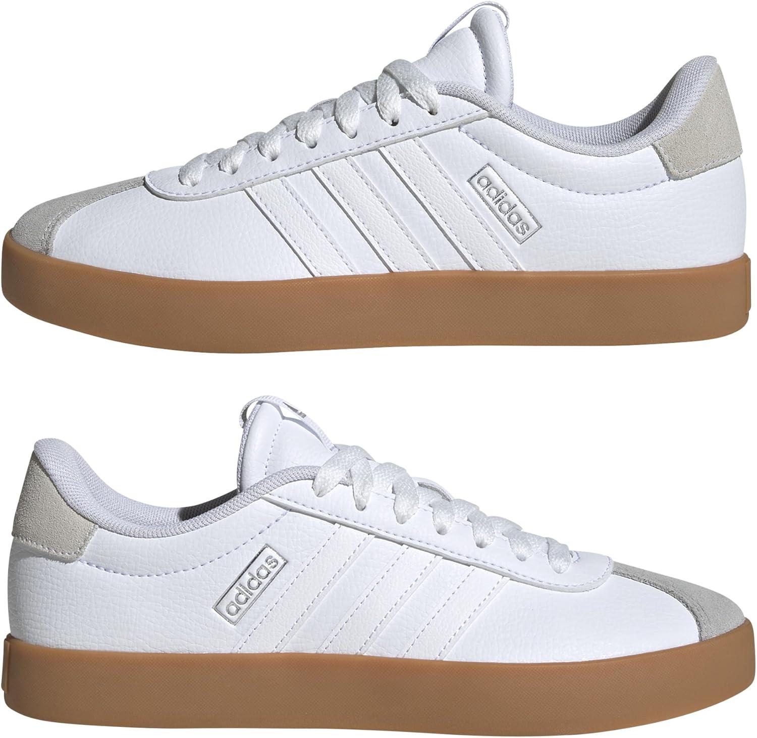 imageadidas Womens VL Court 30 SneakerWhiteWhiteSilver Metallic