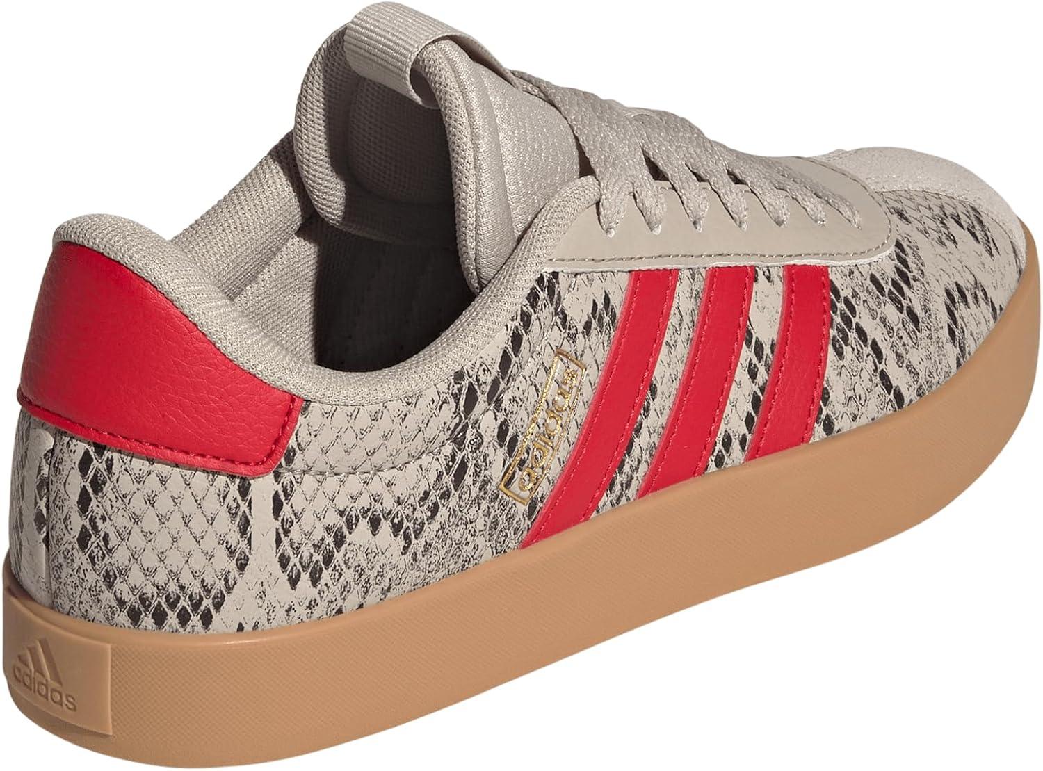 imageadidas Womens VL Court 30 SneakerWonder BeigeBetter ScarletGold Metallic