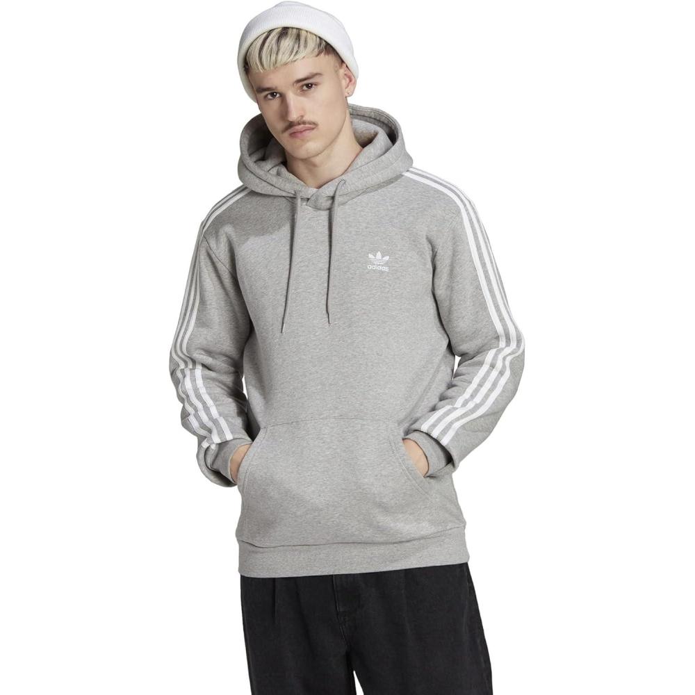 imageadidas Originals Mens Adicolor Classics 3Stripes HoodieGray