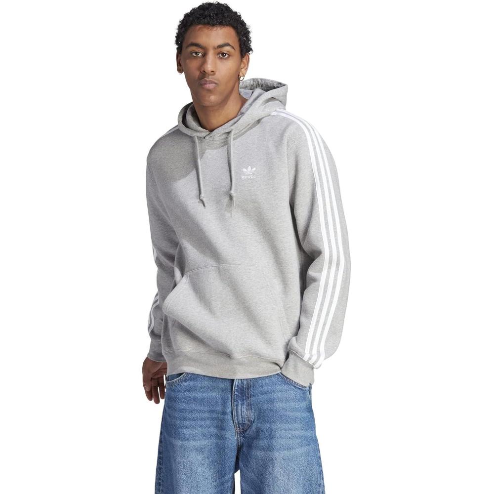 imageadidas Originals Mens Adicolor Classics 3Stripes HoodieMedium Grey Heather