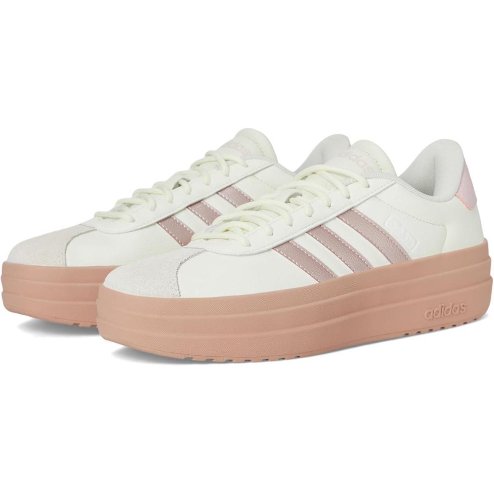 imageadidas Womens VL Court 30 SneakerIvorySandy Pink MetSandy Pink