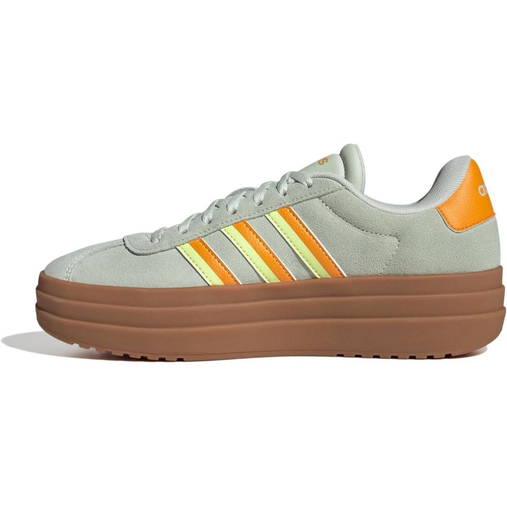 imageadidas Womens VL Court 30 SneakerLinen GreenCrew OrangeYellow