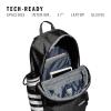 imageadidas 3Stripe Classic Backpack for Men and Women Bag with Laptop Sleeve Sandy PinkOnix Grey One SizeBlackWhite40