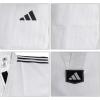 imageadidas KidsAdults WT Taekwondo Student Dobok Without Stripes Martial Arts WTF Children UniformWhite Vneck