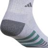 imageadidas Mens Cushioned Quarter Socks 3PairWhiteGreyPreloved Teal Green