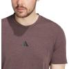 imageadidas Mens Designed for Training Workout TShirtShadow Brown
