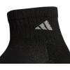 imageadidas Mens Socks Athletic Cushioned Quarter 6Pack Ankle Fit with Arch SupportBlackAluminum 2