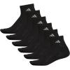 imageadidas Mens Socks Athletic Cushioned Quarter 6Pack Ankle Fit with Arch SupportBlackAluminum 2