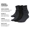 imageadidas Mens Socks Athletic Cushioned Quarter 6Pack Ankle Fit with Arch SupportBlackOnix Grey