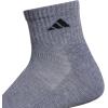 imageadidas Mens Socks Athletic Cushioned Quarter 6Pack Ankle Fit with Arch SupportHeather GreyBlack