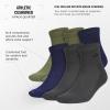 imageadidas Mens Socks Athletic Cushioned Quarter 6Pack Ankle Fit with Arch SupportOlive Strata GreenDark BlueCarbon Grey