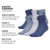 imageadidas Mens Socks Athletic Cushioned Quarter 6Pack Ankle Fit with Arch SupportTech Indigo BlueGreyCollegiate Navy