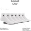 imageadidas Mens Socks Athletic Cushioned Quarter 6Pack Ankle Fit with Arch SupportWhiteBlack
