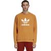 imageadidas Mens Trefoil Crew Neck Sweatshirt Casual  BlackCraft Orange