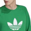 imageadidas Mens Trefoil Crew Neck Sweatshirt Casual  BlackGreen