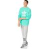 imageadidas Mens Trefoil Crew Neck Sweatshirt Casual  BlackGreenWhite