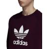 imageadidas Mens Trefoil Crew Neck Sweatshirt Casual  BlackMaroon