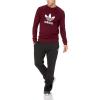 imageadidas Mens Trefoil Crew Neck Sweatshirt Casual  BlackMaroon