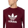 imageadidas Mens Trefoil Crew Neck Sweatshirt Casual  BlackMaroon