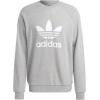 imageadidas Mens Trefoil Crew Neck Sweatshirt Casual  BlackMedium Grey Heather