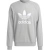 imageadidas Mens Trefoil Crew Neck Sweatshirt Casual  BlackMedium Grey Heather