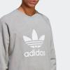 imageadidas Mens Trefoil Crew Neck Sweatshirt Casual  BlackMedium Grey Heather